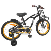 Produktbild för Barncykel 16 Tum för 4-6 år gamla Svart