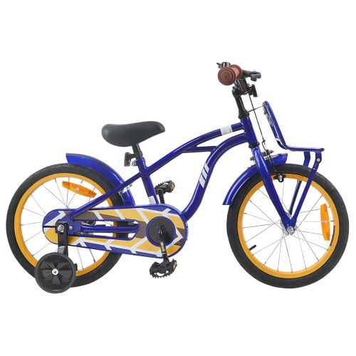 vidaXL Barncykel 16 Tum för 4-6 år gamla Mörkblå