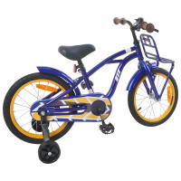 Produktbild för Barncykel 16 Tum för 4-6 år gamla Mörkblå