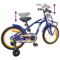 Produktbild för Barncykel 16 Tum för 4-6 år gamla Mörkblå