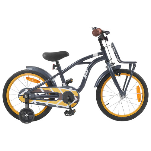 vidaXL Barncykel 16 Tum för 4-6 år gamla Mörkgrå