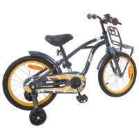 Produktbild för Barncykel 16 Tum för 4-6 år gamla Mörkgrå