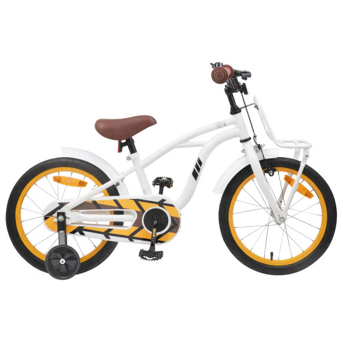 vidaXL Barncykel 16 Tum för 4-6 år gamla Vit