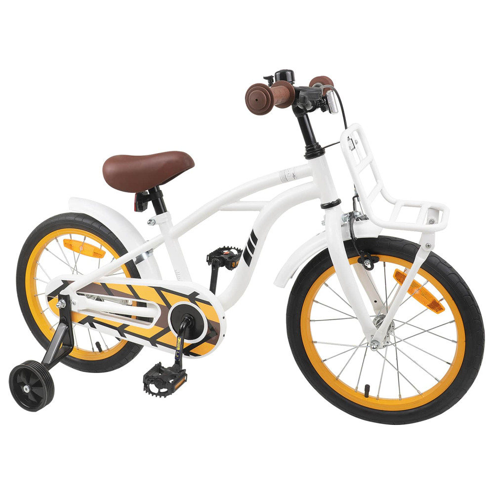 Produktbild för Barncykel 16 Tum för 4-6 år gamla Vit