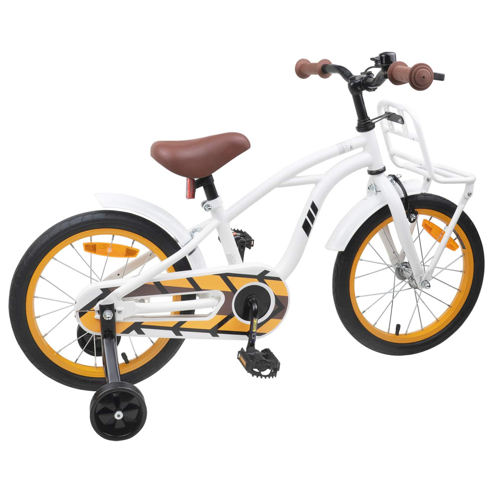 Produktbild för Barncykel 16 Tum för 4-6 år gamla Vit