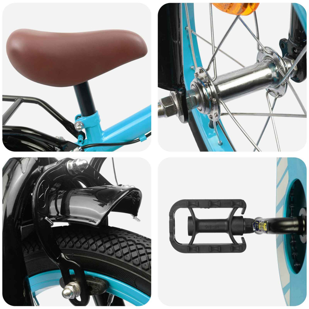 Produktbild för Barncykel 16 Tum för 4-6 år gamla Ljusblå