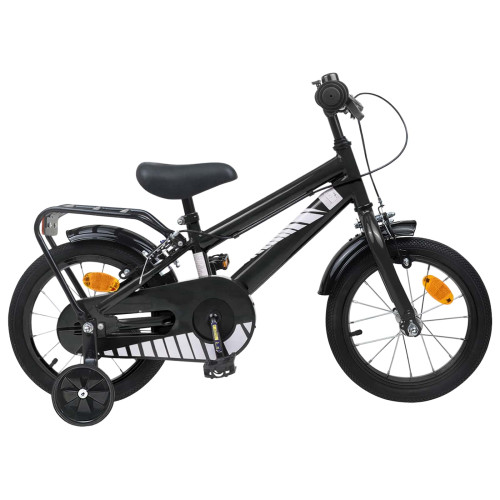 vidaXL Barncykel 14 Tum från 3-5 år gammal Svart