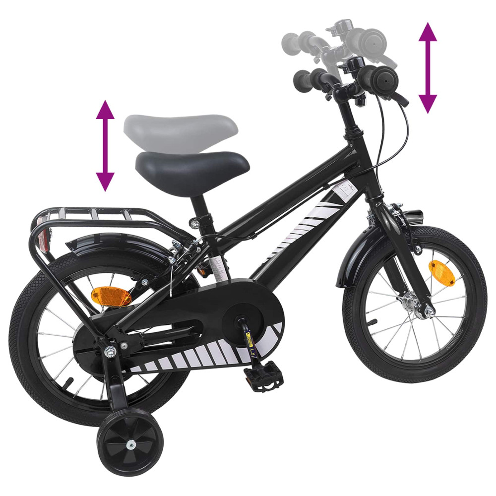 Produktbild för Barncykel 14 Tum från 3-5 år gammal Svart