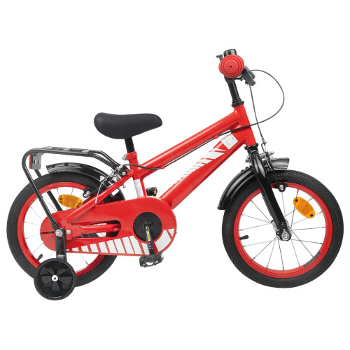 vidaXL Barncykel 12 Tum för 2-4 åringar Röd