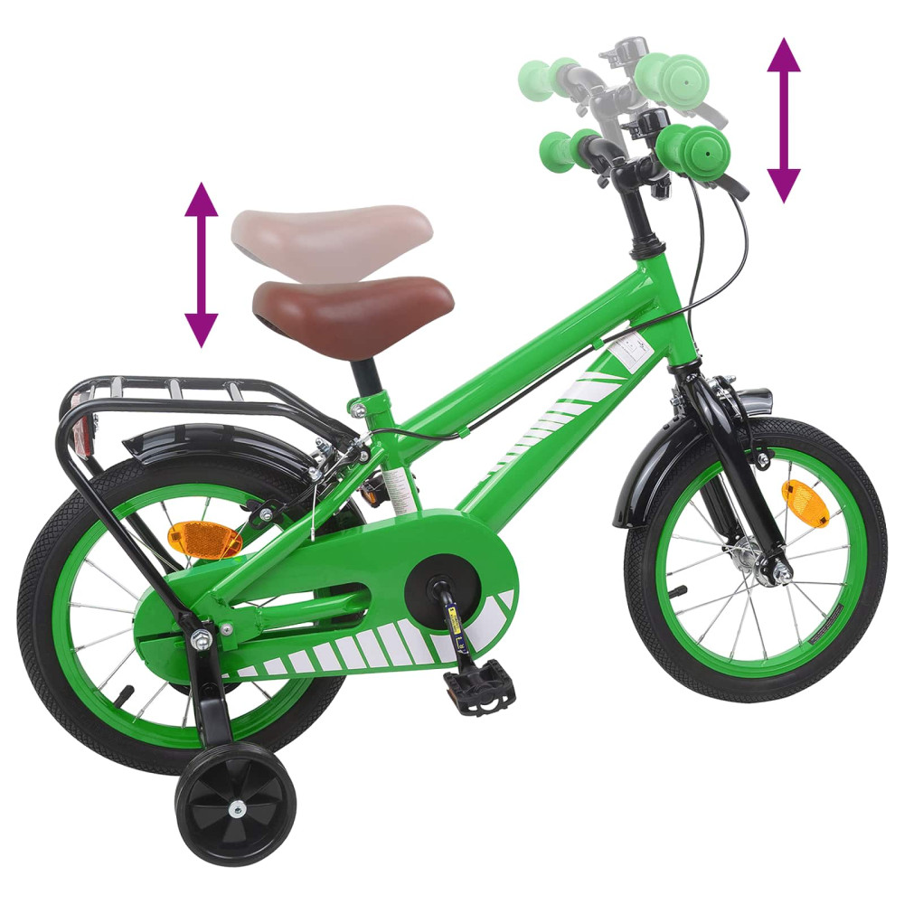 Produktbild för Barncykel 16 Tum för 4-6 år gamla Grön
