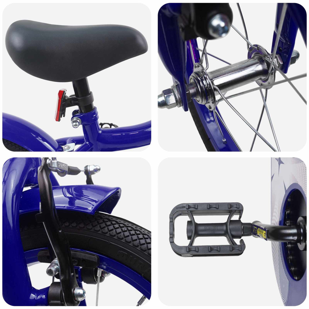 Produktbild för Barncykel 12 Tum för 2-4 åringar Mörkblå