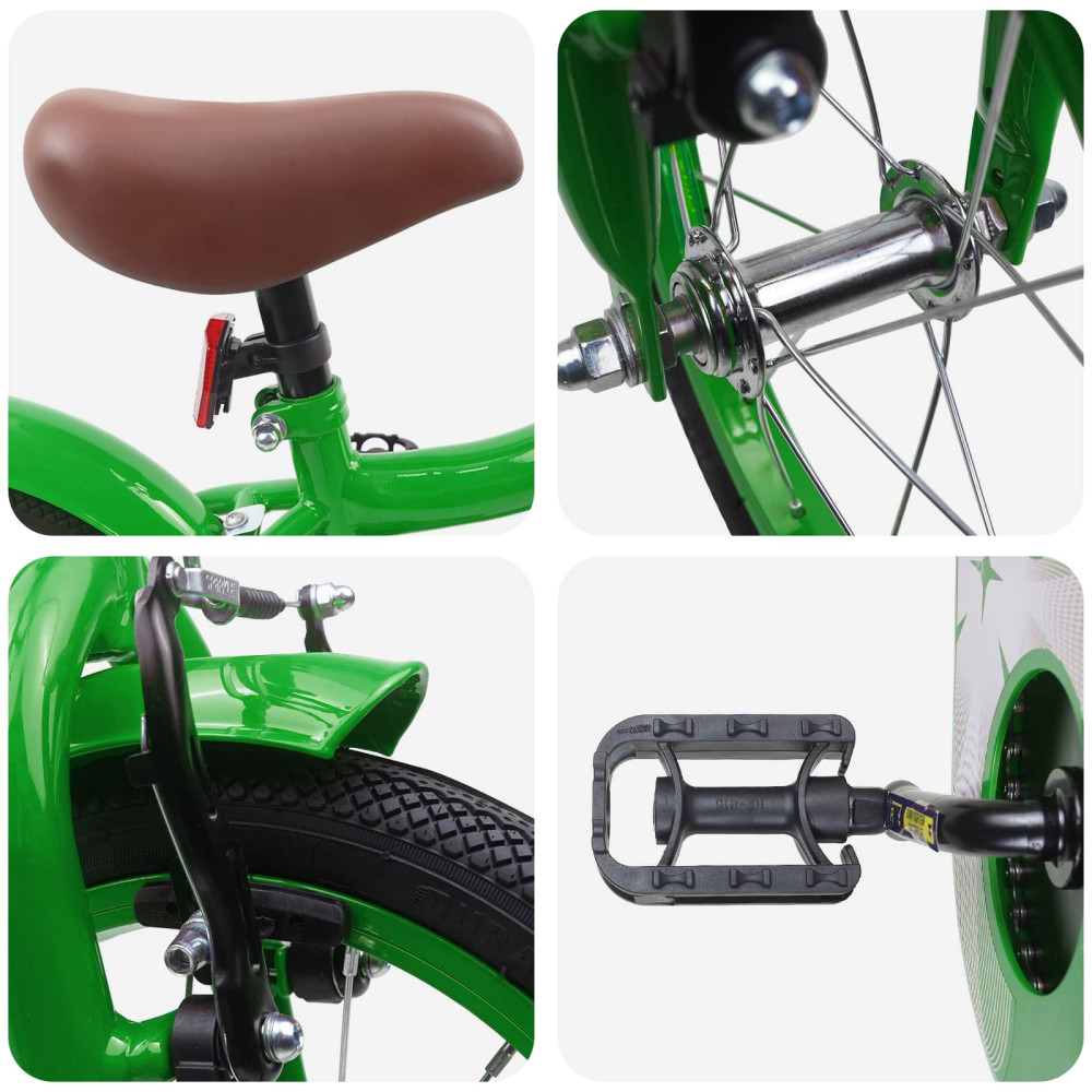 Produktbild för Barncykel 12 Tum för 2-4 åringar Grön