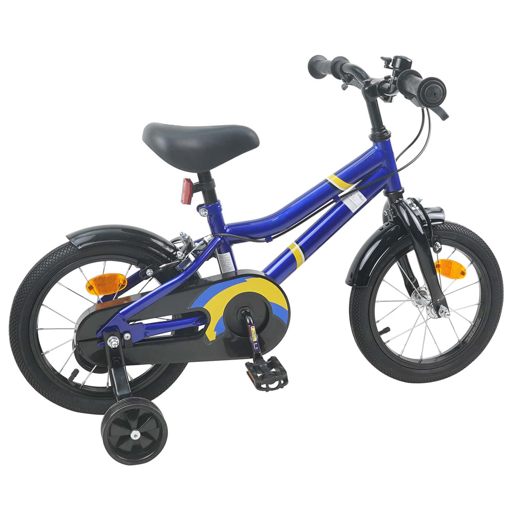 Produktbild för Barncykel 12 Tum för 2-4 åringar Blå och svart