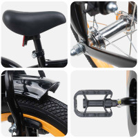 Produktbild för Barncykel 14 Tum från 3-5 år gammal Orange och Svart