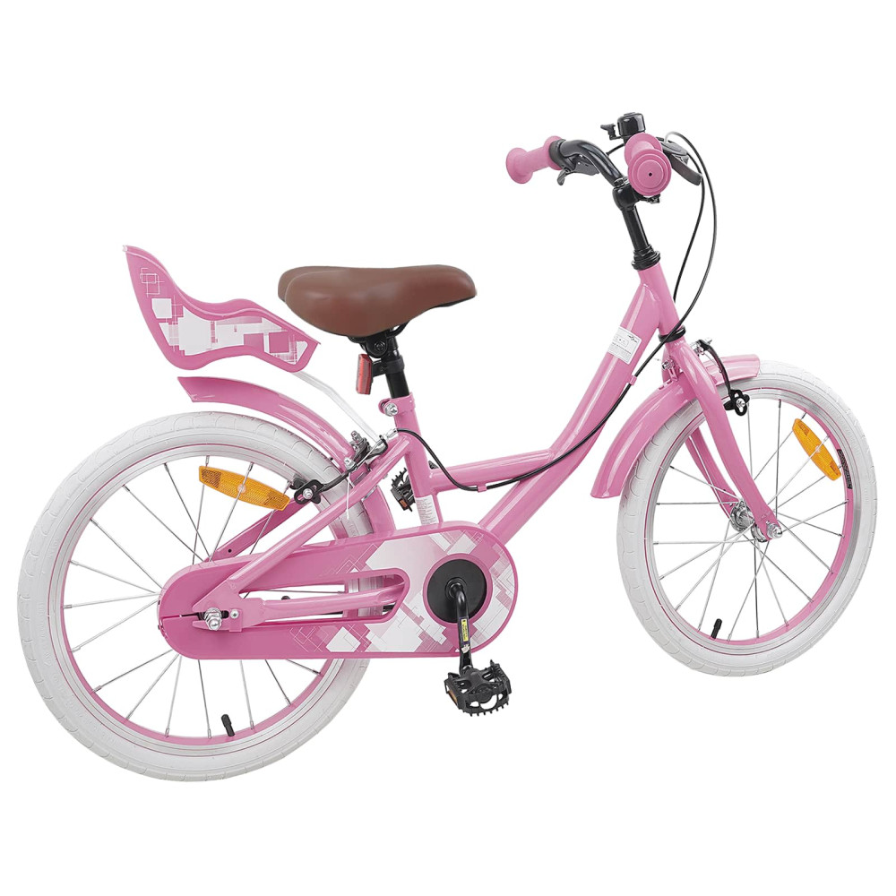 Produktbild för Barncykel 18 Tum för 5-7 år gamla Ljusrosa