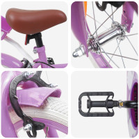 Produktbild för Barncykel 16 Tum för 4-6 år gamla Lila