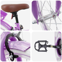 Produktbild för Barncykel 18 Tum för 5-7 år gamla Lila
