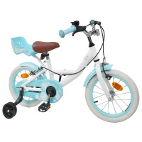 Produktbild för Barncykel 16 Tum för 4-6 år gamla Vit