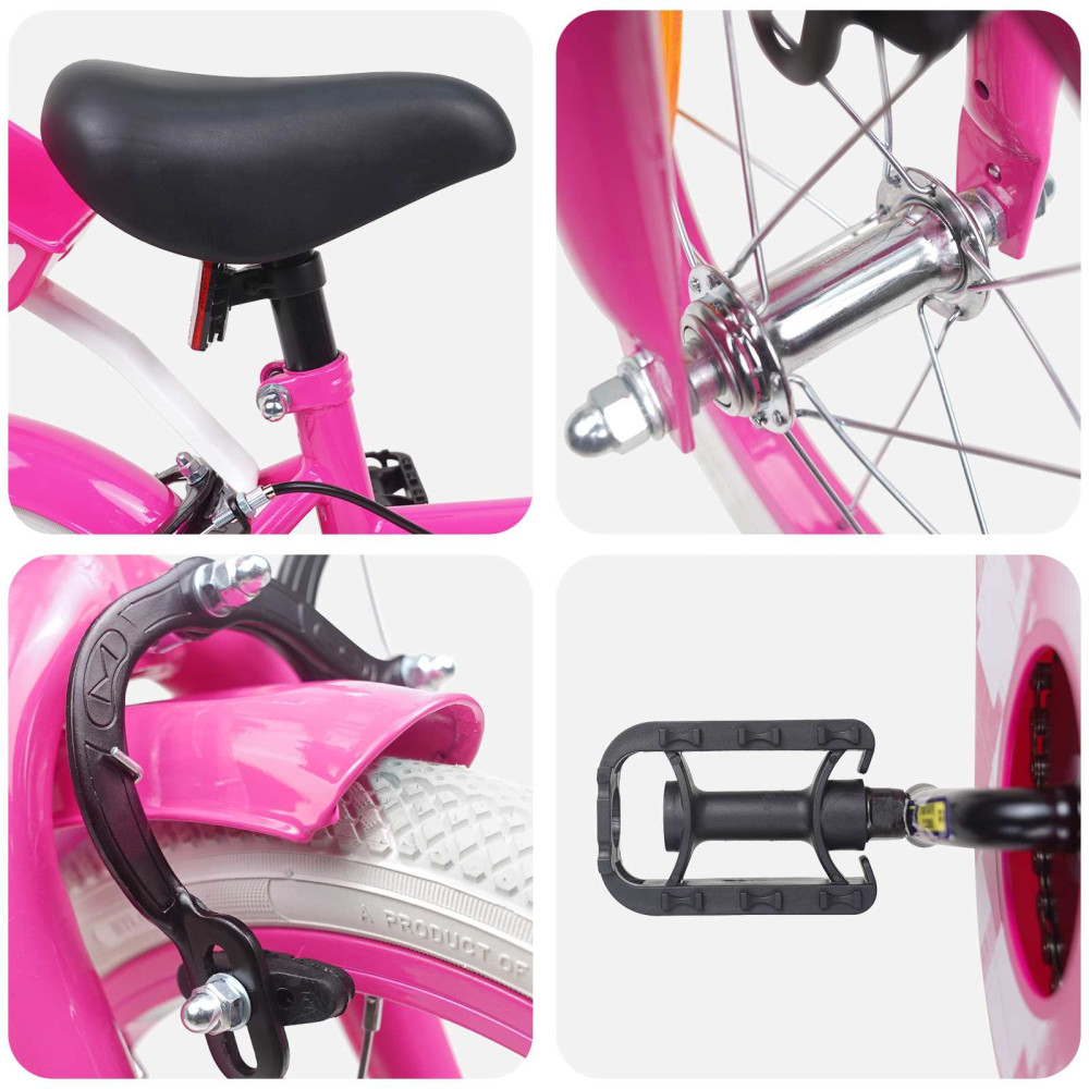 Produktbild för Barncykel 14 Tum från 3-5 år gammal Rosa