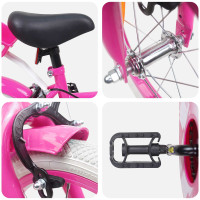 Produktbild för Barncykel 16 Tum för 4-6 år gamla Rosa
