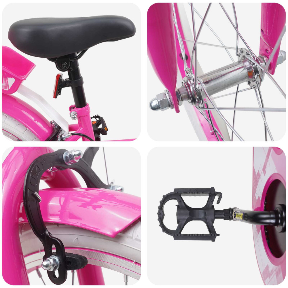 Produktbild för Barncykel 18 Tum för 5-7 år gamla Rosa