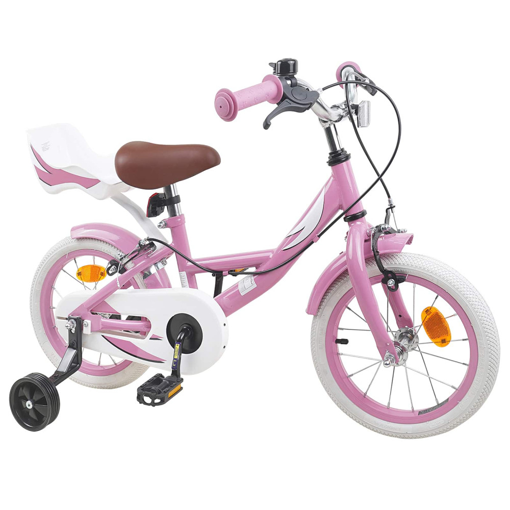 Produktbild för Barncykel 14 Tum från 3-5 år gammal Ljusrosa