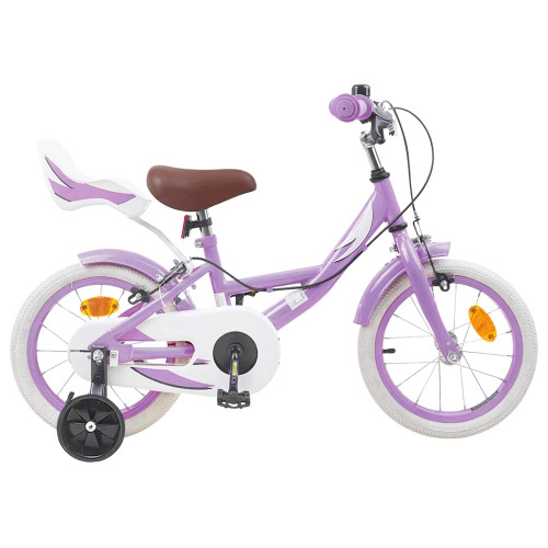 vidaXL Barncykel 14 Tum från 3-5 år gammal Lila