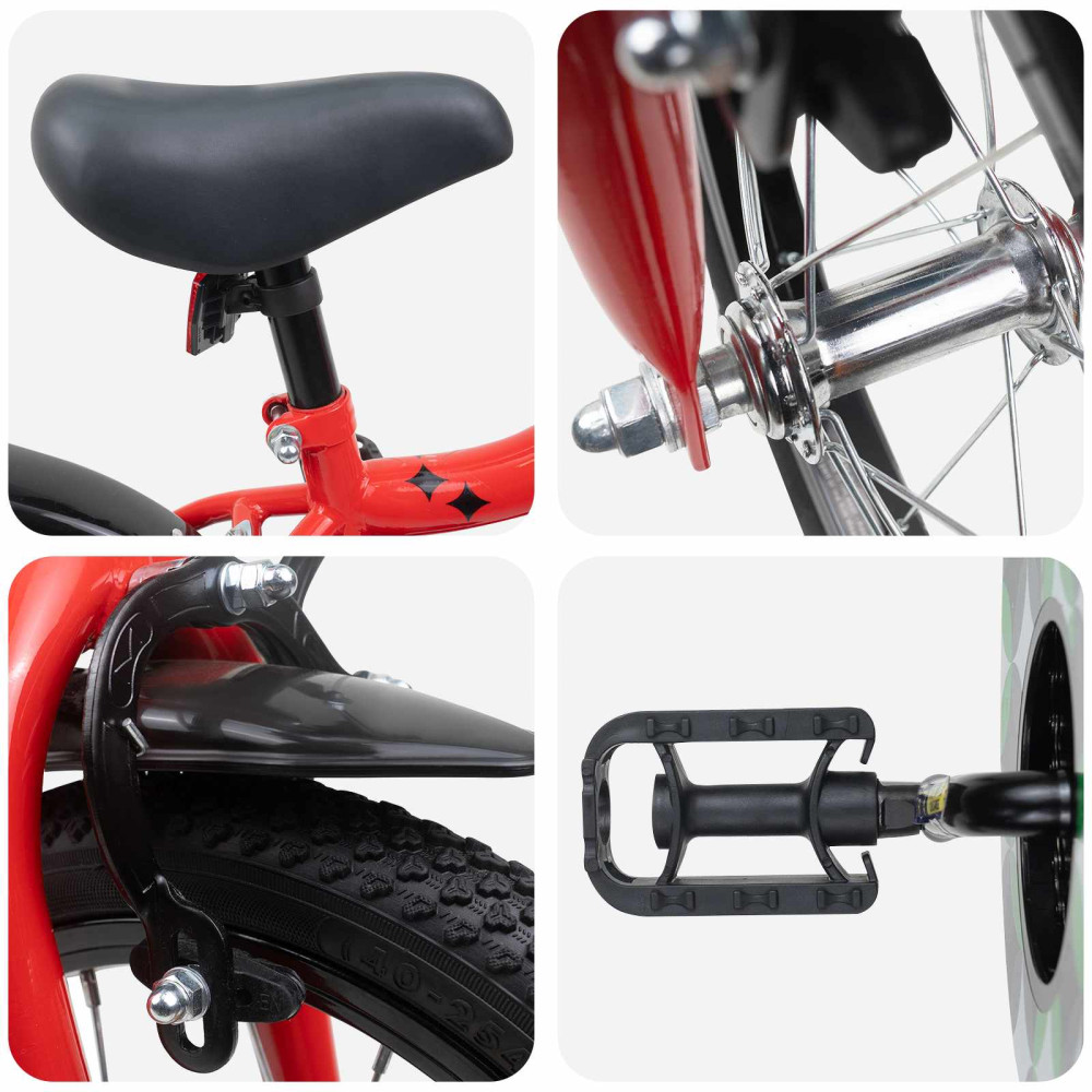 Produktbild för Barncykel 14 Tum från 3-5 år gammal Röd