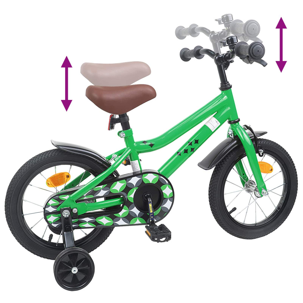Produktbild för Barncykel 14 Tum från 3-5 år gammal Grön