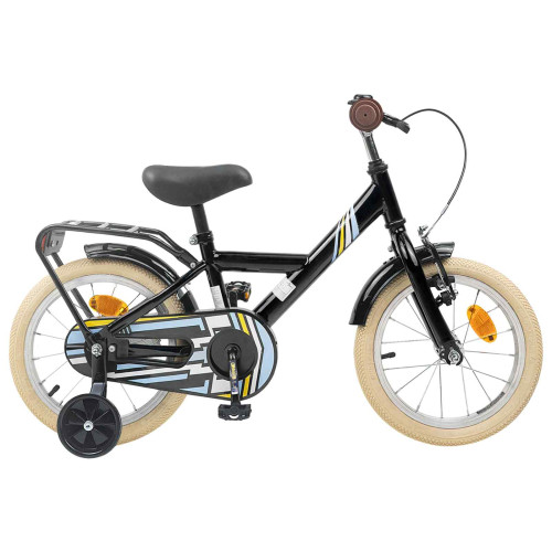 vidaXL Barncykel 14 Tum från 3-5 år gammal Svart