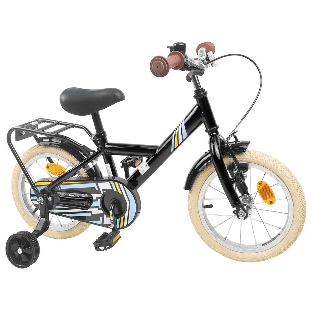 Produktbild för Barncykel 16 Tum för 4-6 år gamla Svart