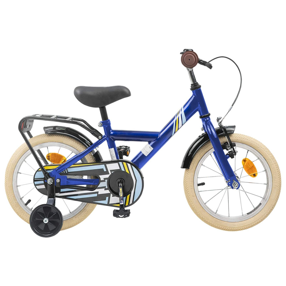 Produktbild för Barncykel 14 Tum från 3-5 år gammal Mörkblå
