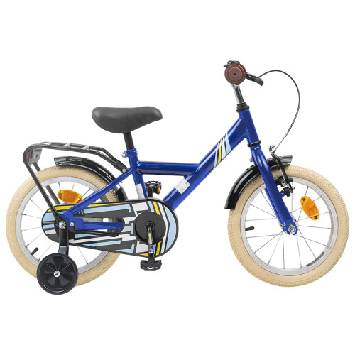 vidaXL Barncykel 14 Tum från 3-5 år gammal Mörkblå