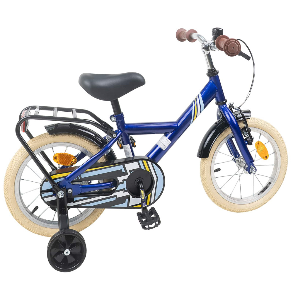 Produktbild för Barncykel 14 Tum från 3-5 år gammal Mörkblå