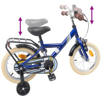 Produktbild för Barncykel 14 Tum från 3-5 år gammal Mörkblå