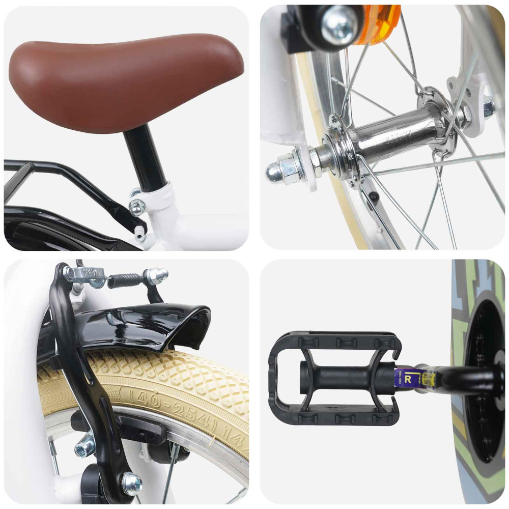 Produktbild för Barncykel 14 Tum från 3-5 år gammal Vit