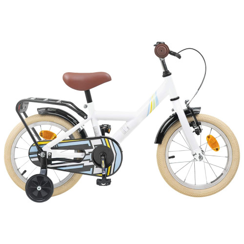 vidaXL Barncykel 16 Tum för 4-6 år gamla Vit
