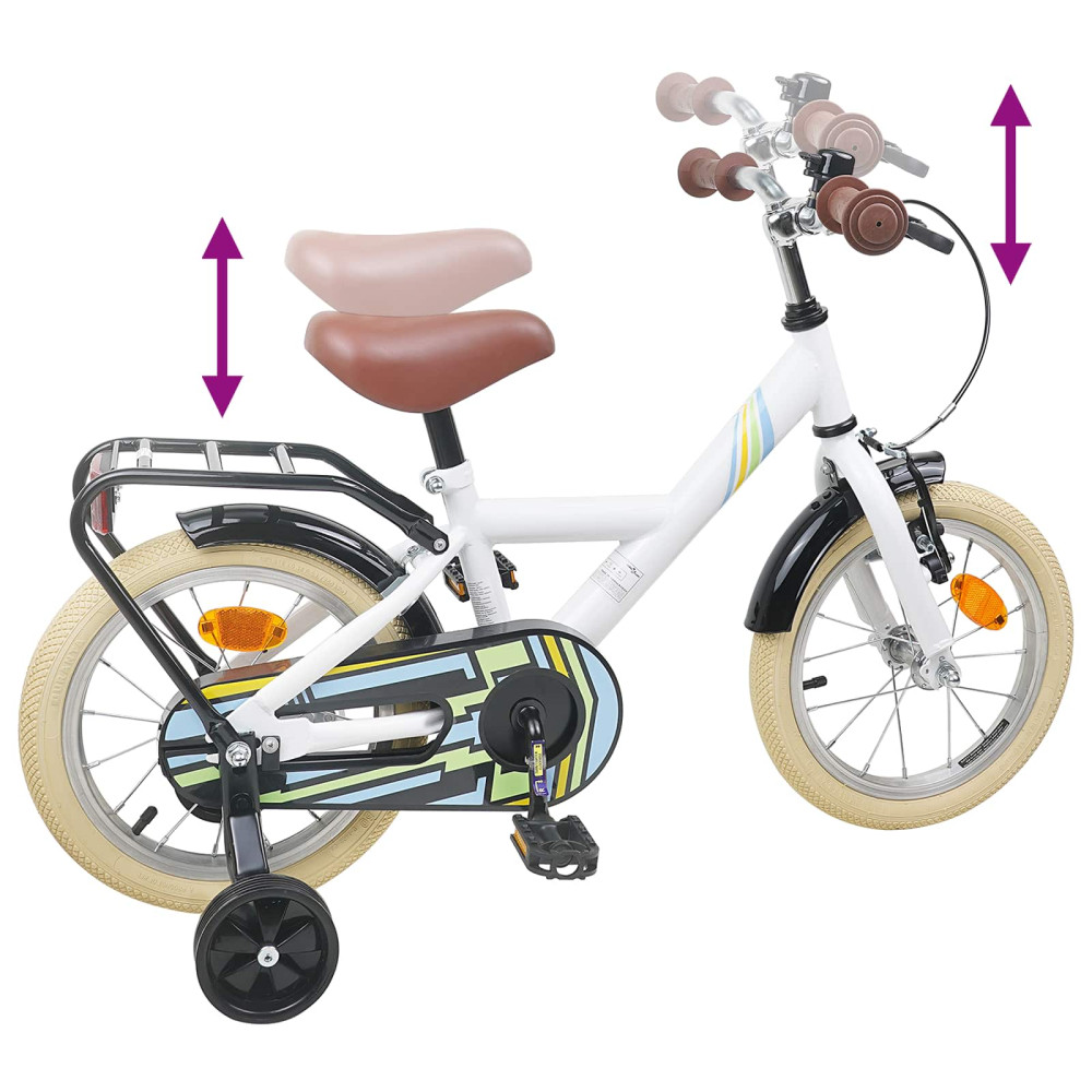 Produktbild för Barncykel 16 Tum för 4-6 år gamla Vit