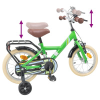 Produktbild för Barncykel 14 Tum från 3-5 år gammal Grön