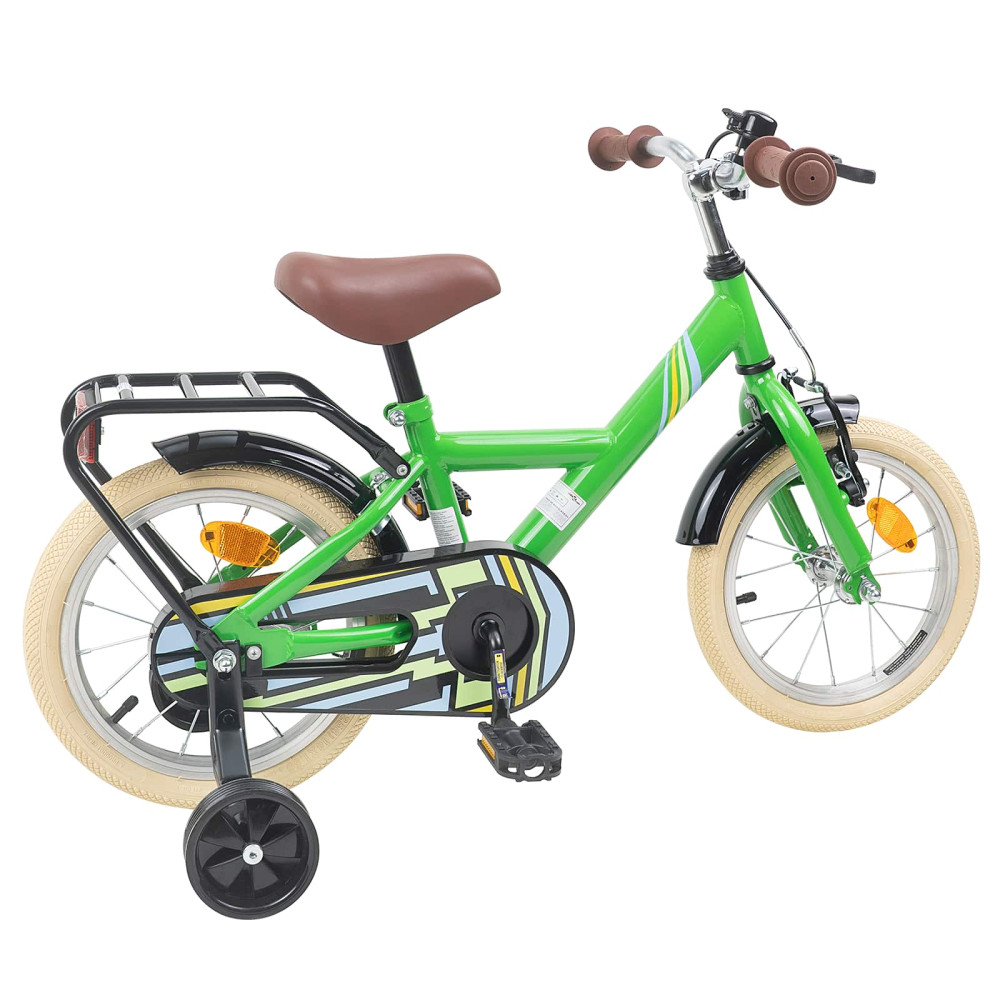 Produktbild för Barncykel 16 Tum för 4-6 år gamla Grön