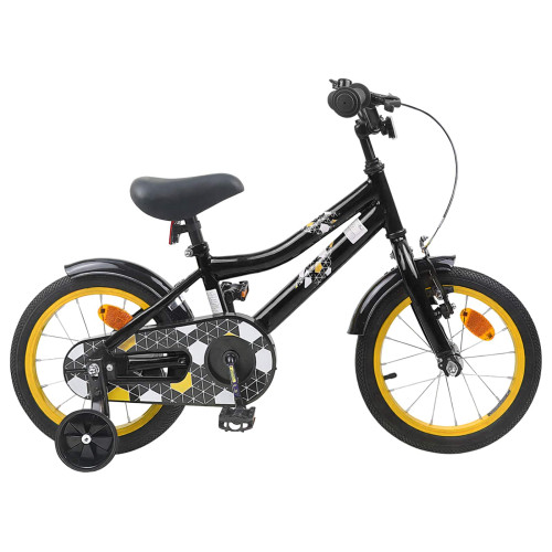 vidaXL Barncykel 12 Tum för 2-4 åringar Svart