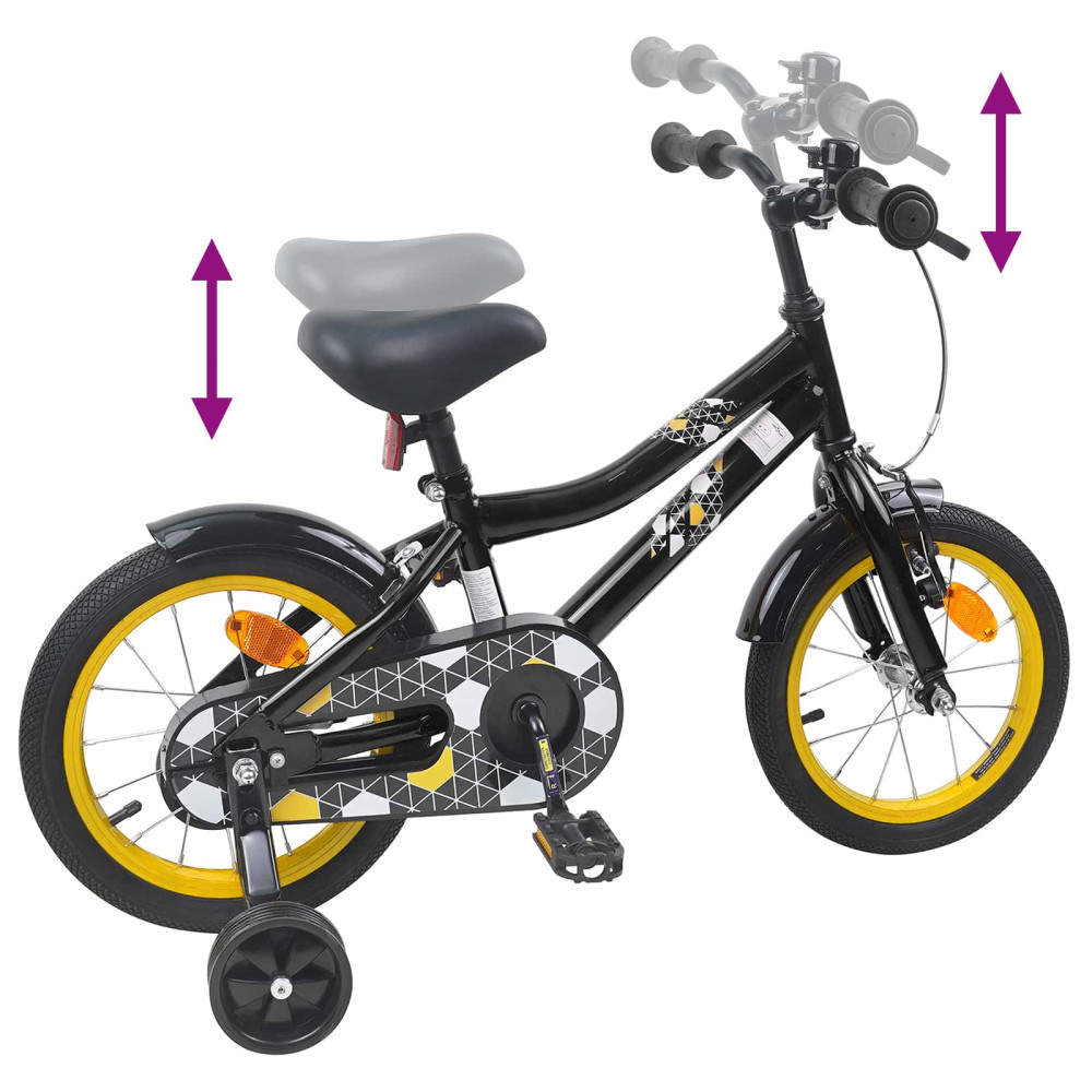 Produktbild för Barncykel 12 Tum för 2-4 åringar Svart