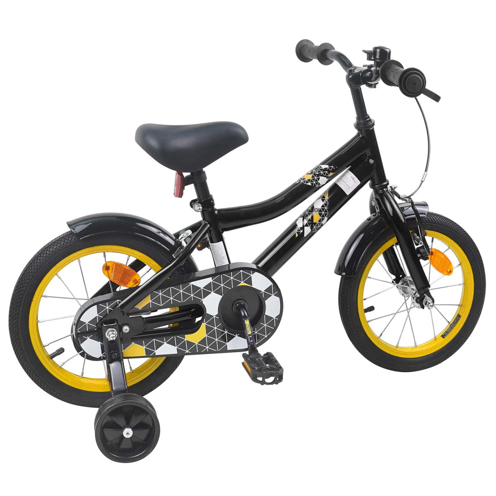 Produktbild för Barncykel 16 Tum för 4-6 år gamla Svart