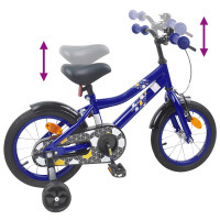 Produktbild för Barncykel 14 Tum från 3-5 år gammal Mörkblå