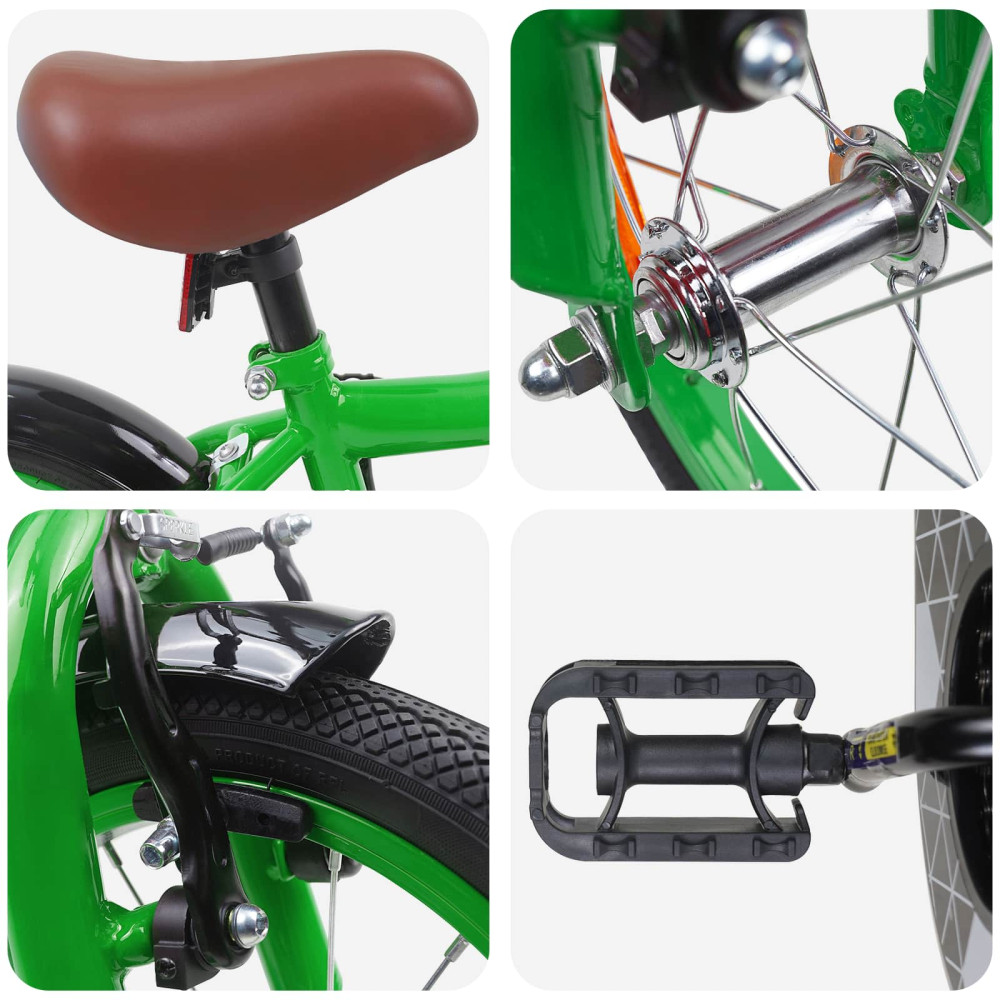 Produktbild för Barncykel 12 Tum för 2-4 åringar Grön