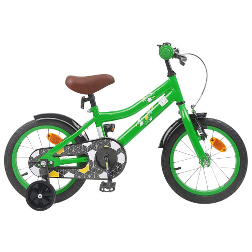 vidaXL Barncykel 16 Tum för 4-6 år gamla Grön