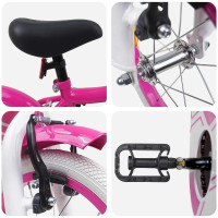 Produktbild för Barncykel 16 Tum för 4-6 år gamla Rosa