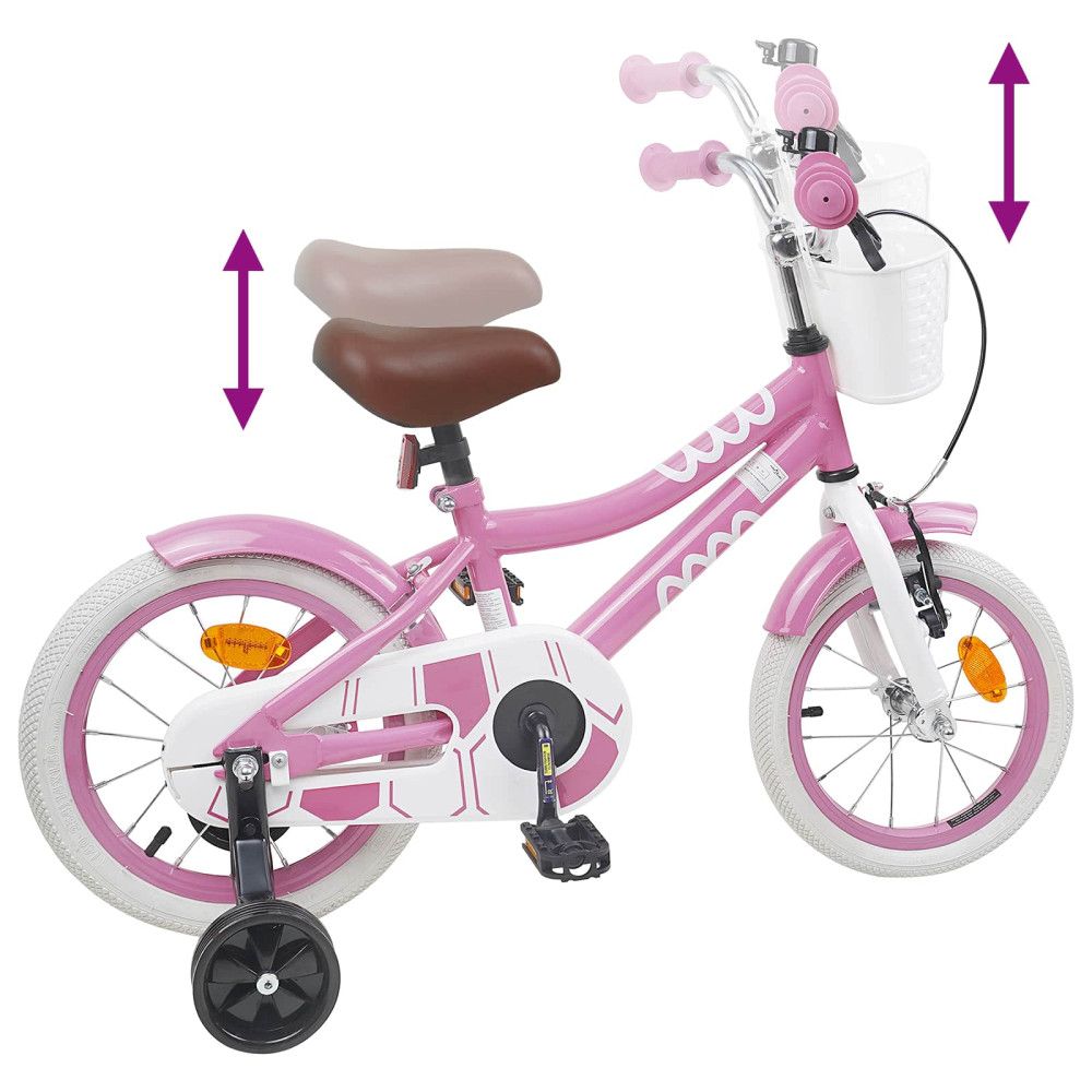 Produktbild för Barncykel 12 Tum för 2-4 åringar Ljusrosa