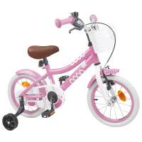 Produktbild för Barncykel 16 Tum för 4-6 år gamla Ljusrosa