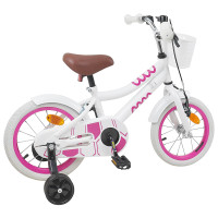 Produktbild för Barncykel 16 Tum för 4-6 år gamla Vit